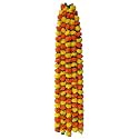 Premium Handmade Marigold Flower Garland with Ashoka Leaves for Decoration (Orange Yellow, Pack of 10)