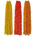 Premium Handmade Marigold Flower Garland for Decoration (Yellow, Orange, Golden Yellow - Pack of 10 Each)