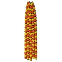 Premium Handmade Marigold Flower Garland with Ashoka Leaves for Decoration (Orange Yellow, Pack of 10)