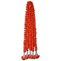 Premium Handmade Marigold Flower Garland with Latkan for Decoration (Orange, Pack of 2)