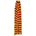 Premium Handmade Marigold Flower Garland for Decoration (Red Yellow, Pack of 5)