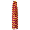 Premium Handmade Marigold Flower Garland for Decoration (Pink Yellow, Pack of 2)
