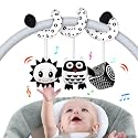 SAMMAS Baby Spiral Hanging Stroller and Car Seat Toys for Babies 0-6 Months Newborn Plush Activity Toys for Bed Bassinet Crib Baby Carrier Gifts (owl)