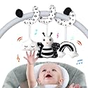 SAMMAS Car Seat Toys, Infant Baby Spiral Activity Hanging Toys Stroller Toys for Car Seat Stroller Bar Crib Bassinet Mobile with BB Squeaker and Rattles (Bee)