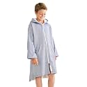 SAMMIMIS Kids Bathrobe &amp; Hooded Towels for Kids - Turkish Cotton Towel Robe with Terry Lining, Zip &amp; Pockets - Beach Cover Up