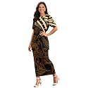 Samoa Puletasi Dress for Women Polynesian Top and Maxi Skirt Sets