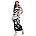 Samoa Puletasi Dress for Women Polynesian Top and Maxi Skirt Sets
