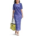 Samoa Puletasi Dress for Women Polynesian Top and Maxi Skirt Sets