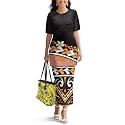 Samoa Puletasi Dress for Women Polynesian Top and Maxi Skirt Sets
