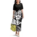 Samoa Puletasi Dress for Women Polynesian Top and Maxi Skirt Sets