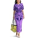 Samoa Puletasi Dress for Women Polynesian Top and Maxi Skirt Sets