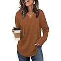 Sampeel Hoodies for Women Trendy Fall Fashion 2026 V Neck Oversized Sweatshirt Plus Size Tops Clothes