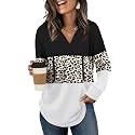 Sampeel Hoodies for Women Trendy Fall Fashion 2026 V Neck Oversized Sweatshirt Plus Size Tops Clothes