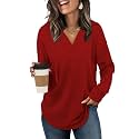 Sampeel Hoodies for Women Trendy Fall Fashion 2026 V Neck Oversized Sweatshirt Plus Size Tops Clothes