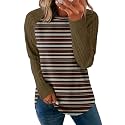 Sampeel Sweatshirt for Women Long Sleeve Shirts Crewneck Sweaters Fall Fashion Outfits 2025 Trendy Tunic Tops Plus Size