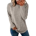 Sampeel Sweatshirt for Women Long Sleeve Shirts Crewneck Sweaters Fall Fashion Outfits 2025 Trendy Tunic Tops Plus Size