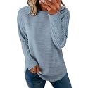 Sampeel Sweatshirt for Women Long Sleeve Shirts Crewneck Sweaters Fall Fashion Outfits 2025 Trendy Tunic Tops Plus Size