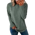 SAMPEEL Sweatshirt for Women Long Sleeve Shirts Crewneck Sweaters Fall Fashion Outfits 2025 Trendy Tunic Tops Plus Size