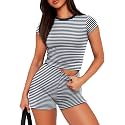 Sampeel Womens Two Piece Lounge Sets Casual Summer Outfits 2 Piece Short Matching Clothing Set