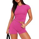 Sampeel Womens Two Piece Lounge Sets Casual Summer Outfits 2 Piece Short Matching Clothing Set