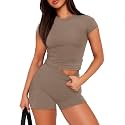 SAMPEEL Womens Two Piece Lounge Sets Casual Summer Outfits 2 Piece Short Matching Clothing Set