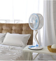 Sampri Portable Desk and Table Fan,Height Adjustable Folding Pedestal Stand Floor Fan with 1 Year Warranty Table Fan (Light Blue | Pack of 1)