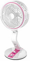Sampri Portable Desk and Table Fan,Height Adjustable Folding Pedestal Stand Floor Fan with 1 Year Warranty Table Fan (Pink & White | Pack of 1)