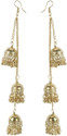 Samridhi DC Princess Oxidised Metal Women's Triple Jhumki Alloy Jhumki Earring