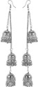 Samridhi DC Princess Oxidised Metal Women's Triple Jhumki Alloy Jhumki Earring