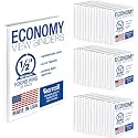 Samsill 0.5 Inch 3 Ring Binders, Economy Round Ring, Clear View Cover, 100 Sheet Capacity - for School, Home, Office - White, 24 Pack