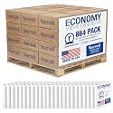 Samsill 1 Inch 3 Ring Binders, Made in USA, Economy Round Ring with Clear View Cover, 200 Sheet Capacity, White, Pallet of 864 Binders in 36 Cartons