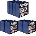Samsill Durable 3 inch 3 Ring Binder, D Ring Binder, 100% Recycled Chipboard, Blue (Pack of 12)