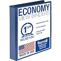 Samsill Economy 1.5 Inch 3 Ring Binder Round Ring Binder, Non-Stick Customizable Cover, Dark Blue (18502)