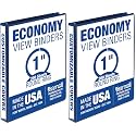 Samsill Economy 1 Inch 3 Ring Binder, Round Ring Binder, Non-Stick Customizable Cover, Dark Blue (Pack of 2)