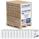 Samsill Economy 3 Inch 3 Ring Binder Bulk Pallet, Round Ring Binder, Customizable Clear View Cover, White, Pallet of 288 Binders in 24 Cartons