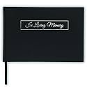 Samsill Funeral Guest Book, Memory Book, Grief Journal, Celebration of Life Guest Book, Black Hardcover, Silver Embossed in Loving Memory, 96 Pages 9 x 6 Inch, Bookmark Included