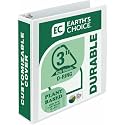 Samsill Plant-Based 3 Inch Durable D-Ring, Made in USA, View Binder, Eco-Friendly, USDA Certified Biobased, White (Pack of 12)
