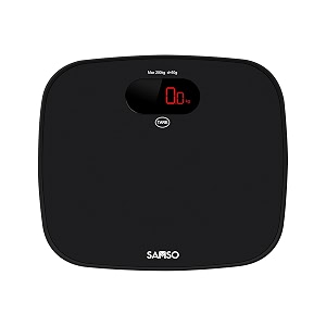 samso digital bathroom scale weight machine for body weight i strong abs build body with step-on technology  lightweight amp bright white lcd display for easy readability black-rise