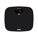 SAMSO Digital Bathroom Scale Weight Machine for Body Weight I Strong ABS Build Body With Step-On Technology | Lightweight &amp; Bright White LCD Display for Easy Readability (Black-Rise)