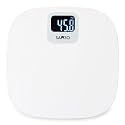 SAMSO Digital Bathroom Scale Weight Machine for Body Weight I Strong ABS Build Body with Step-On Technology | Lightweight & Bright White LCD Display for Easy Readability (White-Pace)