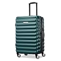 Samsonite Hard-Sided 24-Inch Lightweight Checked Medium Expandable Element Suitcase: Durable, 360° Spinner Wheels, Adjustable Telescopic Handle, TSA-Approved Lock - Bistro Green