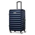 Samsonite Hard-Sided 24-Inch Lightweight Checked Medium Expandable Element Suitcase: Durable, 360° Spinner Wheels, Adjustable Telescopic Handle, TSA-Approved Lock - Navy