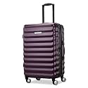 Samsonite Hard-Sided 24-Inch Lightweight Checked Medium Expandable Element Suitcase: Durable, 360° Spinner Wheels, Adjustable Telescopic Handle, TSA-Approved Lock - Dusk Purple