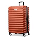 Samsonite Hard-Sided 28-Inch Lightweight Checked Large Expandable Element Suitcase: Durable, 360° Spinner Wheels, Adjustable Telescopic Handle, TSA-Approved Lock - Copper Orange