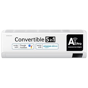 samsung 15 ton 3 star wi-fi enabled inverter split ac copper convertible 5-in-1 cooling mode anti-bacterial filter ar18cy3yawk white