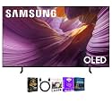 Samsung 65 Inch Class S85F Series 4K OLED Vision AI Smart Tizen TV HDR Dolby Atmos WiFi HDMI Gaming TV Bundle with High Speed Cable Streaming Package and 12 Month CPS Protection Plan