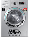Samsung 7 kg 5 star, Hygiene Steam with Inbuilt Heater, LED Display, Diamond Drum, Digital Inverter Fully Automatic Front Load Silver (WW70R20GLSS/TL)