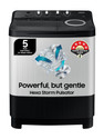 Samsung 8.5 kg 5 Star, Air Turbo Drying Semi Automatic Top Load Washing Machine Black, Grey