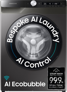 samsung 8 kg 5 star ai control ai eco bubble wi-fi fully automatic front load with in-built heater black grey ww80t504dax1tl