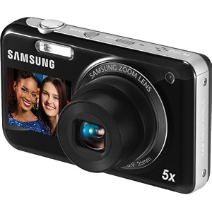 samsung ec-pl120 142mp point and shoot camera black with 5x optical zoom